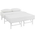 thumbnail image 3 of Modern Contemporary Urban Design Bedroom Full Size Platform Bed Frame, White, Metal Steel, 3 of 6