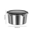 thumbnail image 3 of Stainless Steel Salad Bowl Set with Lid, Fresh Keeping Box for Cooking & Serving, Leak-Proof & Durable Kitchen Storage Bowls, Silver, 3 Sizes for Home Use & Food Storage, 3 of 7