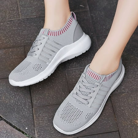 

Christmas Summer Ladies Fashion Lightweight Breathable Sneakers Hollow Mesh Sneakers Shoes