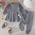 thumbnail image 2 of ZIXKCGDSE Baby Girl Clothes Fall Knit Long Sleeved Top and Pants Set Trendy Winter Outfits Going Out Size 2-3 Years, 2 of 4
