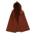 thumbnail image 4 of 1/12 Male Hoodie Cloak Stylish Action Figure Clothes for 6 inch Male Figures Brown, 4 of 8