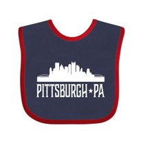 Inktastic Pittsburgh Pennsylvania Skyline PA Cities Boys or Girls Baby Bib