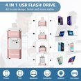 thumbnail image 2 of Memoria USB Qainerly de 512 GB para teléfono, tableta, Android y PC, color rosa, 2 of 7