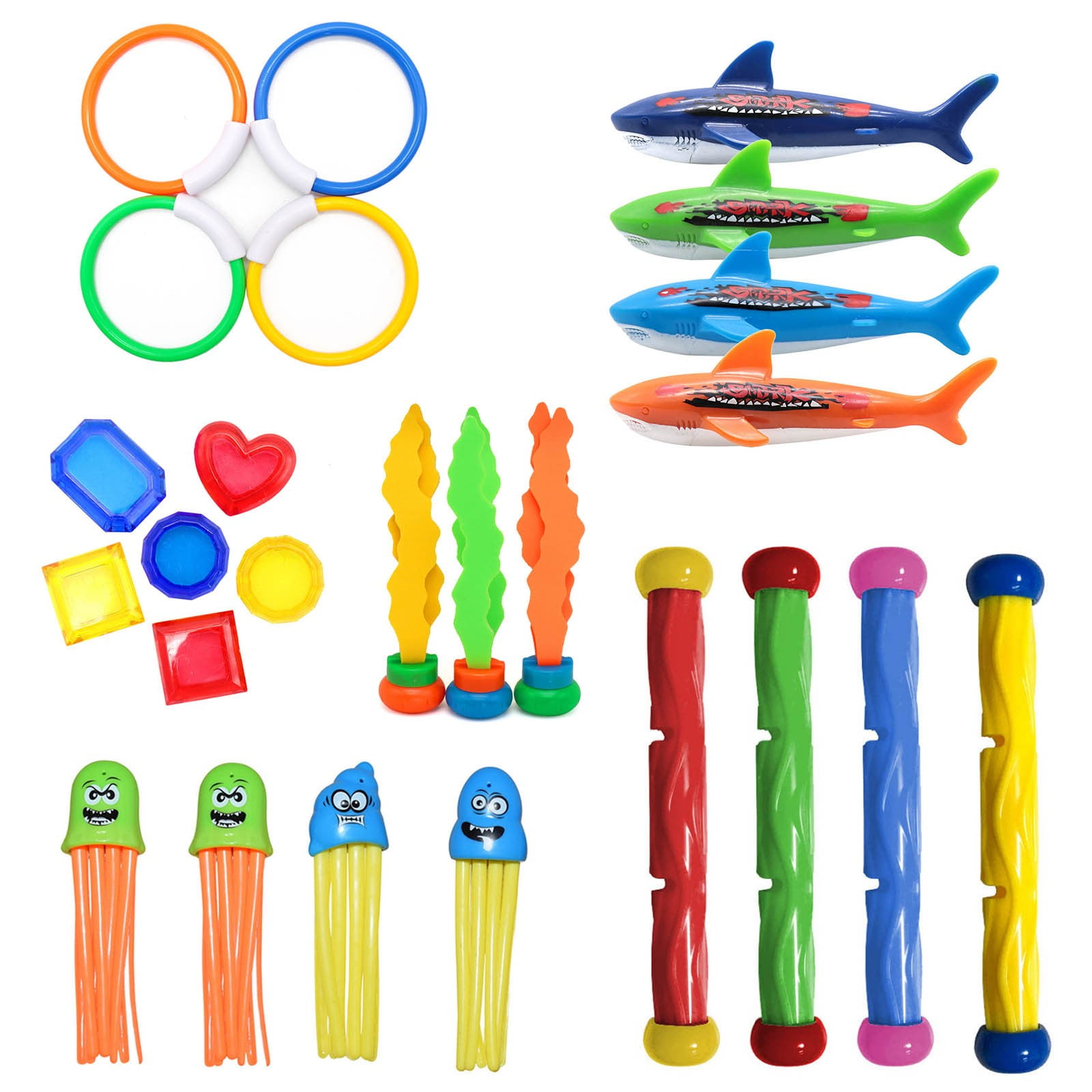DPTALR Swimming Pool Diving Toys For Kids Sinking Toys Set Underwater