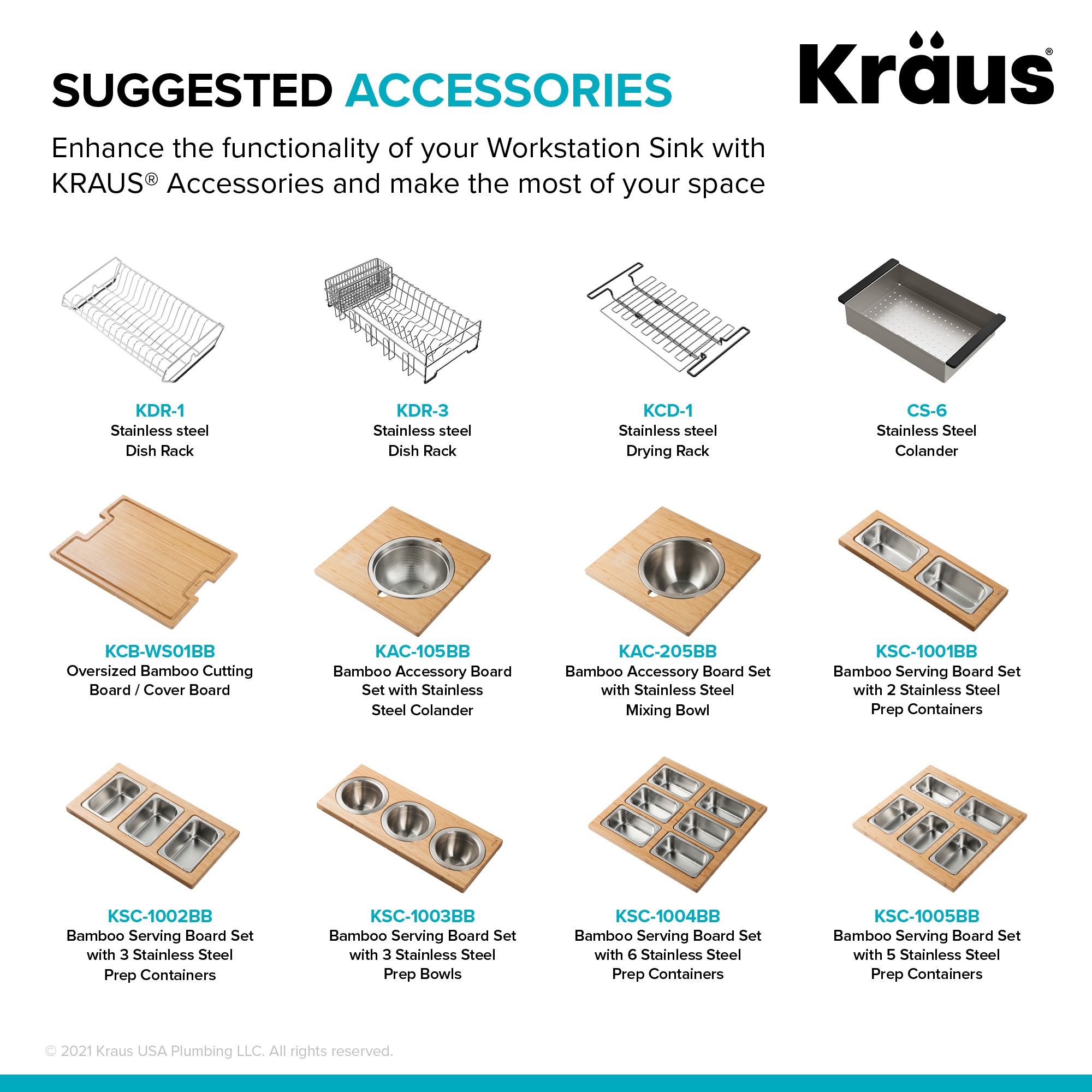 Kraus Kore ADA Workstation 32 Undermount 16 Gauge Stainless Steel Single  Bowl Kitchen Sink with Accessories
