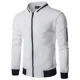 thumbnail image 4 of Sudaderas para hombre con bolsillos con cremallera, medio chándal fino de Color sólido, chándal informal con capucha para exteriores, chaqueta de manga larga, abrigos, 4 of 4
