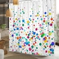 thumbnail image 2 of Tchckioa Watercolor Dot Shower Curtain,72x72 Inch Waterproof Hooks Bath Curtain for Bathroom, 2 of 6