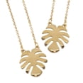 thumbnail image 1 of Collar de Moda Shaofei 2 Pcs con Colgante de Hoja de Palma Dorado, 1 of 2