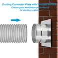 thumbnail image 4 of Uxcell 6" Galvanized Steel Duct Connector Flange Air Ducting Mounting Plate,10"x10" Base, 4 of 5