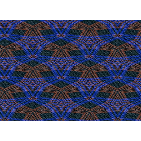 Ahgly Company Indoor Rectangle Patterned Blue Jay Blue Area Rugs, 7' x 9'