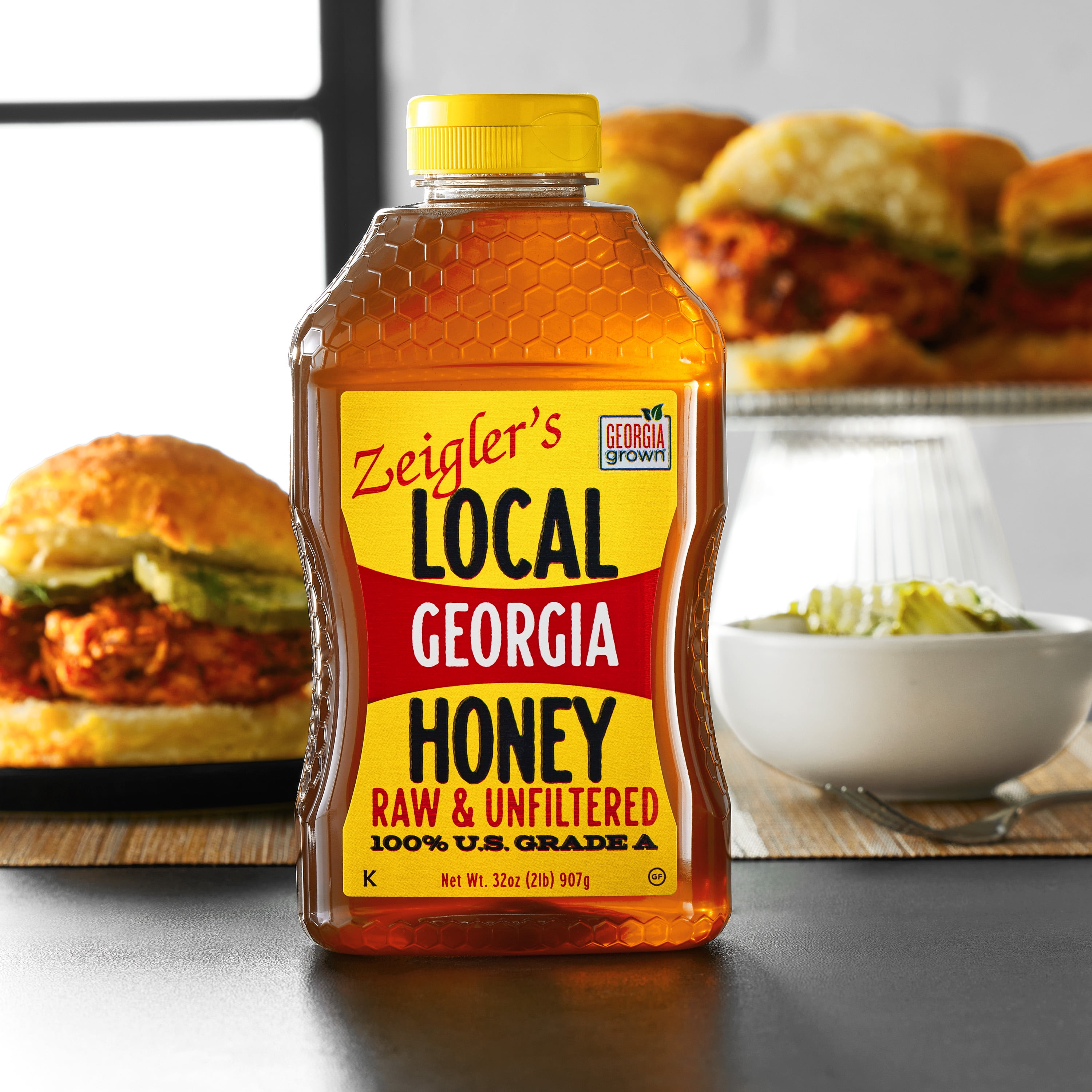 Zeigler's Georgia Honey 32oz Local, Raw, Unfiltered, Squeeze Bottle