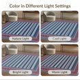 thumbnail image 7 of ODIKA 4'x6' Washable Area Rug Striped Border Navy Vintage Interlocking Motif Strip Mudroom for Dorm Room, Small Living Stain Resistant Low Profile, Easy Care, 7 of 7