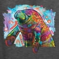 thumbnail image 6 of Wild Bobby Rainbow Painted Manatee Dean Russo Design Animal Lover Men Tee, Heather Black, X-Large, 6 of 6