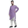 thumbnail image 4 of Atasi Solid Cotton Mens Kurta Casual Party Dress Summer Hippie Long Shirt Men, 4 of 5