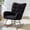 Black(New), variant on Leumius Rocking Chair Nursery,Teddy Upholstered Glider Rocker with High Backrest,Modern Rocking Accent Chairs Glider Recliner for Living Room, Nursery, Bedroom,Gray