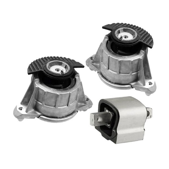Engine Motor and Automatic Transmission Mount Kit - 3 Piece - Compatible with 2008 - 2011 Mercedes-Benz C300 RWD 3.0L V6 2009 2010