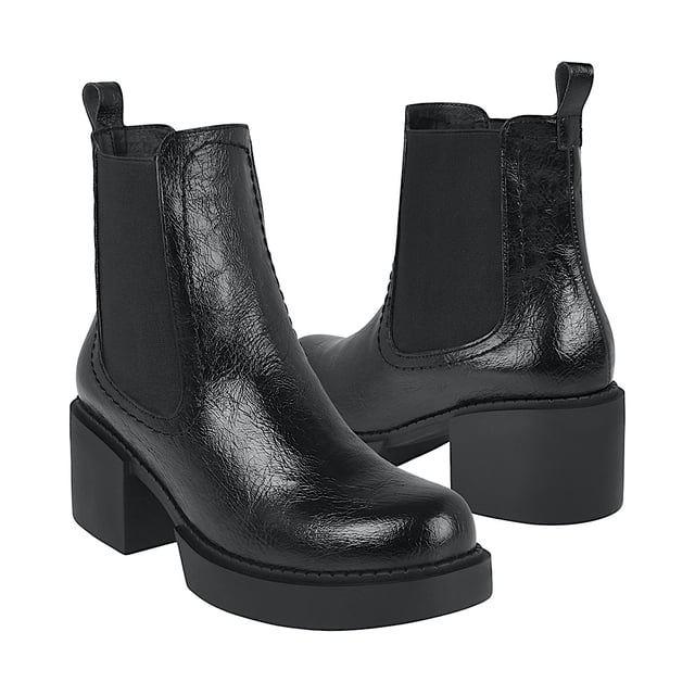 BOTINES STYLO MUJER 18620 SIMIPIEL NEGRO