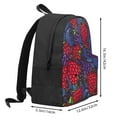 thumbnail image 2 of Lsque Wild Berries Pattern Adult Backpack – Durable & Lightweight PU Canvas Storage Bag , 15” Laptop Compartment, and Multiple Pockets, 2 of 7