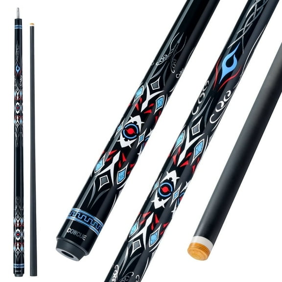 Cow Carbon Fiber Pool Cue Stick 58" Billiard Cue Sticks Professional Low Deflection Pool Sticks with 3/8 * 8 Pin Joint