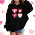 thumbnail image 2 of Lorytime Kid Vintage Hoodies for Girl Letters Long Sleeve Crewneck Sweatshirts Heart Pullover with Pocket Loose Tops, 2 of 5