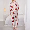 thumbnail image 3 of Pajama Sets for Women 2 Pcs, Ladybug cute Button Down Long Sleeve Sleepwear Lounge PJ Sets, 3 of 6