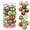 Assorted Colors - 24Pcs, variant on Lksixu 24Pcs Christmas Tree Hanging Ornaments, Christmas Decorations for Xmas Tree, 2.36 inch Glitter Red and Green Shatterproof Christmas Tree Hanging Baubles, Christmas Pendant for Party Wedding