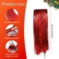 thumbnail image 6 of HXRH Red Christmas Icicle Tinsel Strands 19.6 inch Metallic Christmas Tree Tinsel Foil Fringes Festivals Hanging Decorations Home Holiday Birthday Wedding Anniversary Party Supplies 3000 Pcs, 6 of 7