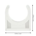 thumbnail image 5 of Beaupretty 50Pcs PVC White U Shape Clamp Support for Thin Wall Pipe with Anti Scale Feature, 5 of 7