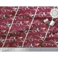 thumbnail image 3 of Soimoi Red Rayon Fabric Artistic Bird & Tree Fabric Prints By Yard 42 Inch Wide, 3 of 3