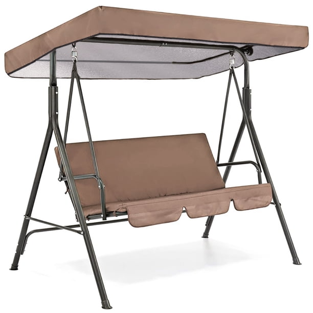 Muyoka Columpio Toldo impermeable Columpio Cubierta superior Reemplazo Resistente a la intemperie Banco grande Cojín Toldo para jardín al aire libre Patio Muyoka Hogar