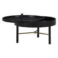thumbnail image 6 of Round Rotating Top Coffee Table with Hidden Storage Compartment, Metal Leg, Circle Coffee Table, Cocktail Table For Home Office Living Room Apartment, 6 of 8
