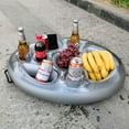 thumbnail image 5 of Soporte inflable de PVC para bebidas, asiento de copa, posavasos de posición porosa, fruta, vino tinto, teléfono móvil, agua inflable, cama de hielo, piscina, plato de comedor, plato de comedor plate TUNC Sencillez, 5 of 5