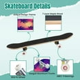 thumbnail image 4 of 31'' Complete Skateboard 7 Layer Canadian Maple Double Kick Deck Skateboards sunset palm trees trendy purple for congratulation cards print Skate Board for Beginner Adult Gifts, 4 of 5