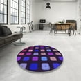 thumbnail image 4 of Ahgly Company Machine Washable Indoor Rectangle Transitional Dark Purple Area Rugs, 3' x 5', 4 of 7