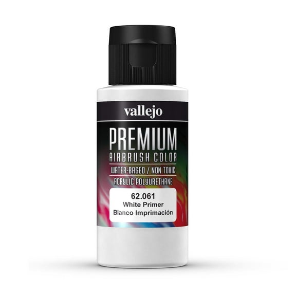 Vallejo Premium Airbrush Colors - 60 ml, White Primer