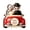Red, variant on Keepsake Wooden Vintage Car Ornament,Elderly Couple Anniversary Memento with Sentimental Engraved Message,Rustic Tabletop Decor for Grandparents Wedding Keepsake,5.9