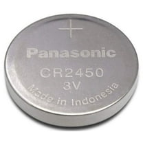 Panasonic CR2450 Battery, Lithium, 3 Volt (Nom.), 620 mA, Coin Cell