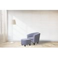 thumbnail image 4 of Nathaniel Home Paisley Dark Blue Tub Chair With Ottoman, 4 of 4