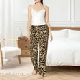 thumbnail image 4 of Balery Leopard Print Pantalones de pijama para mujer, pijamas ultraligeros, pantalones de estar por casa-Small, 4 of 6