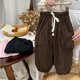 thumbnail image 3 of Pantalones largos para niños y niñas, pantalones de trabajo de color sólido, pantalones holgados informales con piernas versátiles, pantalones de algodón para niño, 3 of 5