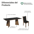 thumbnail image 4 of Juego de Comedor con Mesa y 8 Sillas Madesa Justine Marrón/Negro, 4 of 9