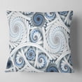 thumbnail image 2 of Designart White Spiral with Blue Fractal Art - Abstract Throw Pillow - 16x16, 2 of 5