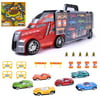 Hot Tow Truck Wheels Cars Collections Boys Toys for Kids Birthday Parties, Goodie Bag with Mega Hauler Shape Container 22 PCs