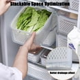 thumbnail image 3 of Household Transparent Plastic Food Storage Box-Including Drain Basket, Leak Proof & Freshness Fridge Organizers and Storage with Removable Colander (Blue, 8.94 * 6.5 * 4.53in), 3 of 8