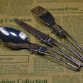 thumbnail image 4 of Cutlery Set Folding Tableware Knife Fork Spoon Camping Cutlery 3PCS/Set Knife Fork Spoon Camping Cutlery Set Stainless Steel Portable Folding Tableware Set, 4 of 4