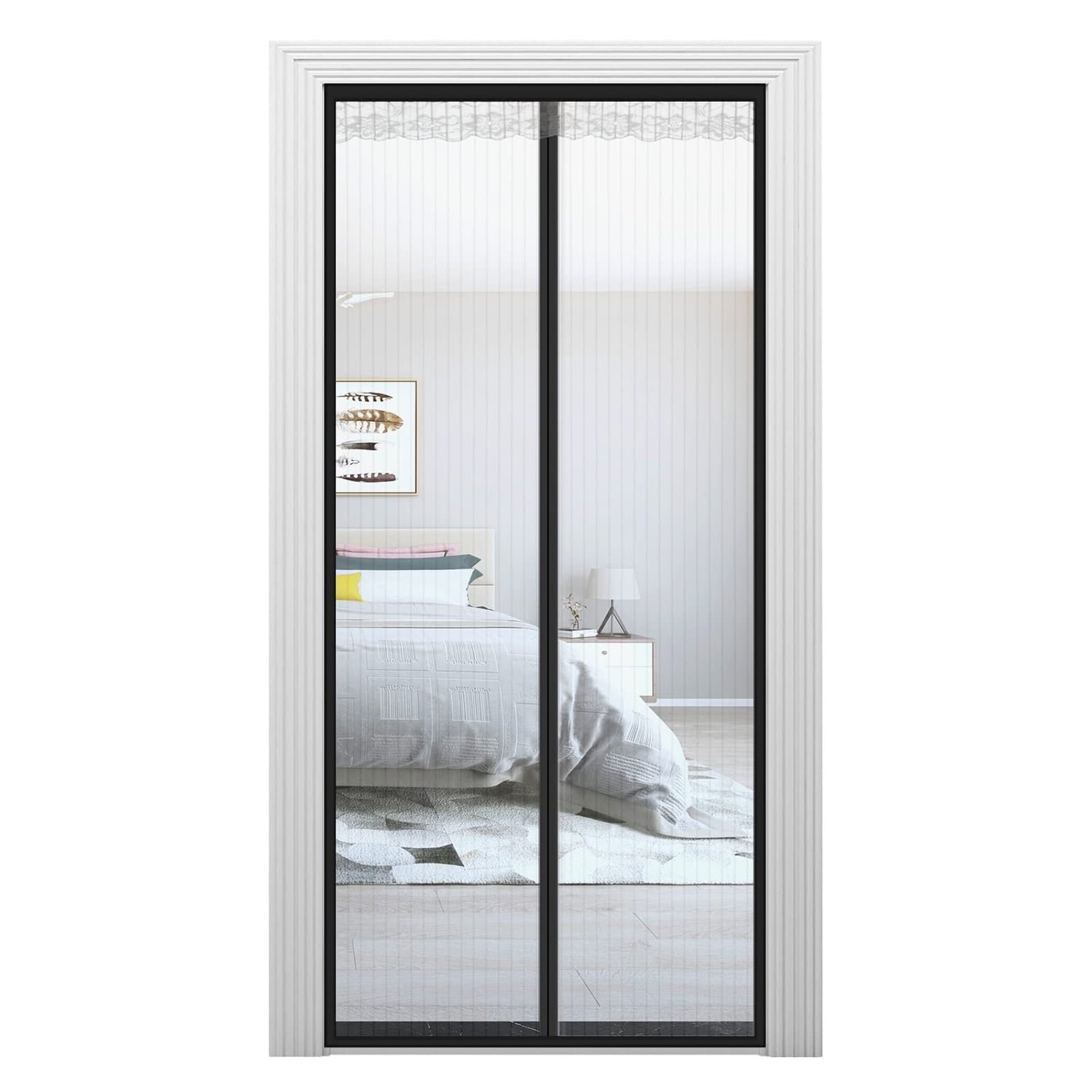 Asotony Screen Door Instant Magic Mesh Curtain Self Sealing