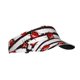 thumbnail image 1 of Fotbe Ladybugs on Black and White Striped1 Visera Deportiva con Diseño, Gorra Abierta Ajustable de Algodón para Mujer y Hombre, 1 of 7