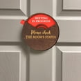 thumbnail image 3 of Dserhfy Rotatable Wooden Office Door Sign Meeting in Progress Office Door Busy Sign Welcome Please Knock Meeting Room Door Plaque Decoration, 3 of 7