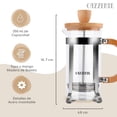 thumbnail image 3 of Cafetera Francesa Cazzenie Prensa Francesa de Vidrio de 350 ml, 3 of 7
