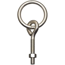 National Hardware 2061BC Series N220-624 Hitch Ring with Eye Bolt, 160 lb Working Load, 2 in ID Dia Ring, Steel, Zinc
